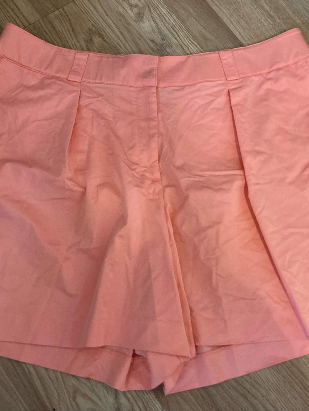 Lane Bryant Women's Coral Pink Pleated Front Shorts Size 22